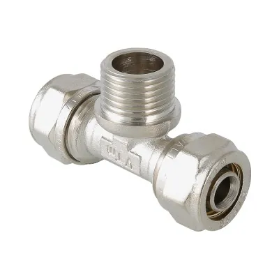 Тройник с нар.р. D 32х 1 обжим. Valfex VF.333.N.321032